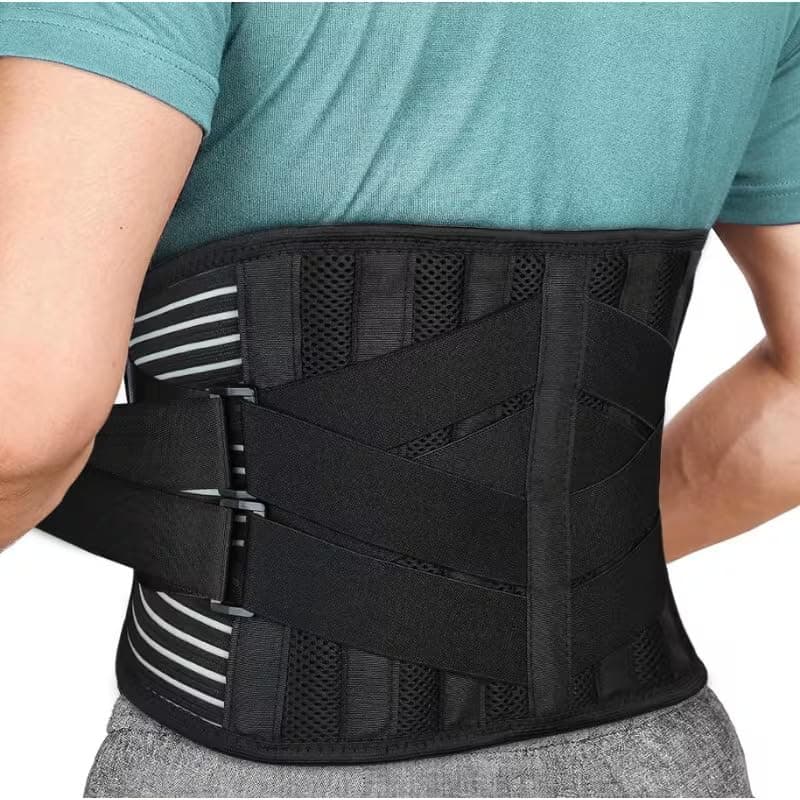 Xfinity Fitness Lumbo Sacral Belt – Adjustable Lumbar Support Brace | Pain Relief for Sciatica, Strains & Spasms | 5 Splints for Stability & Posture Correction