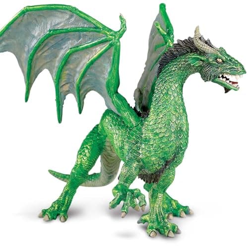 Safari Ltd Forest Dragon Figurine Detailed 6 Plastic Model Figure Mythical Creature Toy for Boys Girls Kids Ages 4