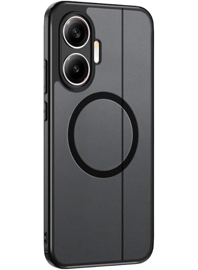 Magnetic Transparency Case Compatible with Xiaomi Redmi Turbo 4 Pro Cover with Wireless Charging, Four Corner Airbag Anti Drop Shell Cover for Redmi Turbo 4 Pro