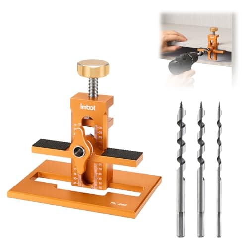 Imbot Cabinet Door Mounting Jig &With Base 3-In-1,Cabinet Door Installation Positioner For Most Cabinet Doors, Easily Adjustable Aluminum Cabinet Hardware Jig (Standard Version)