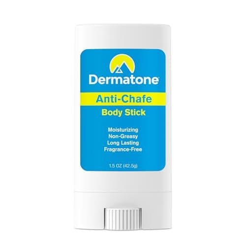 DERMATONE Travel Size AntiChafe Body Balm Fragrance Free Anti Chafing Stick Pevent Friction Skin Irritation Long Lasting Use for thigh arm chest butt ball chafing Mini Stick 5oz