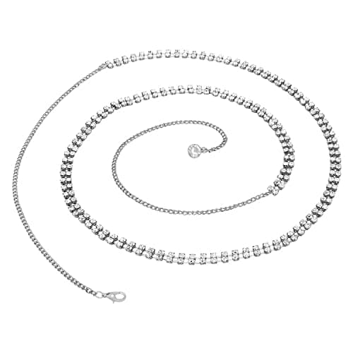 VAMA FASHIONS silver waist saree belt belly hip body chain vaddanam kamarpatta for saree