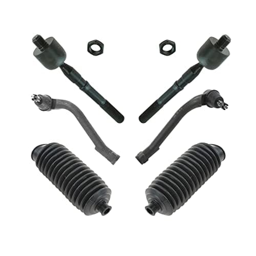 TRQ Front Steering Kit Steering Rack & Pinion Bellow Tie Rod Compatible with 2012-2017 Hyundai Azera 2011-2013 Sonata 2014-2016 Kia Cadenza 2011-2015 Optima