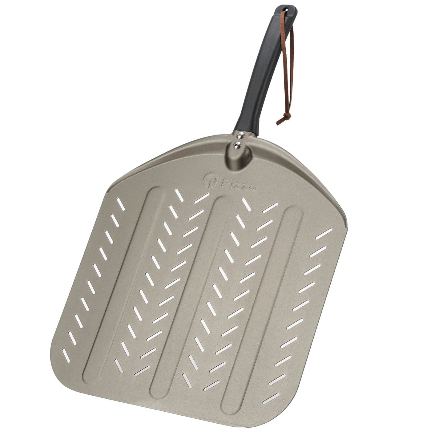 Q Pizza Aluminium Pizza Peel 12 inch Perforated Metal Pizza Turning Paddle for Grill Oven Kitchen Tool Nonstick Pizza Spatula for Baking Bread Pastry Dough Pie Cake PT201