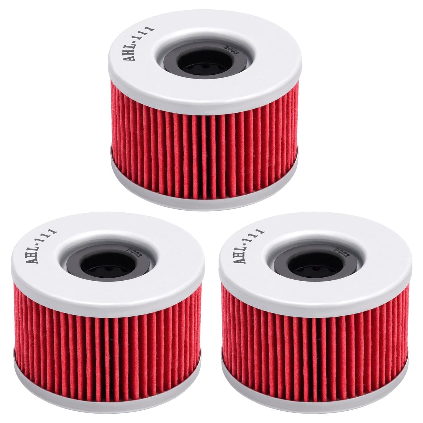 AHL 111 Oil Filter 15412413000 15412413005 15412KEA003 15412KK9911 154A1413000 154A1MA6000 Compatible with Honda TRX680FA Rincon 680 20062016 Pack of 3