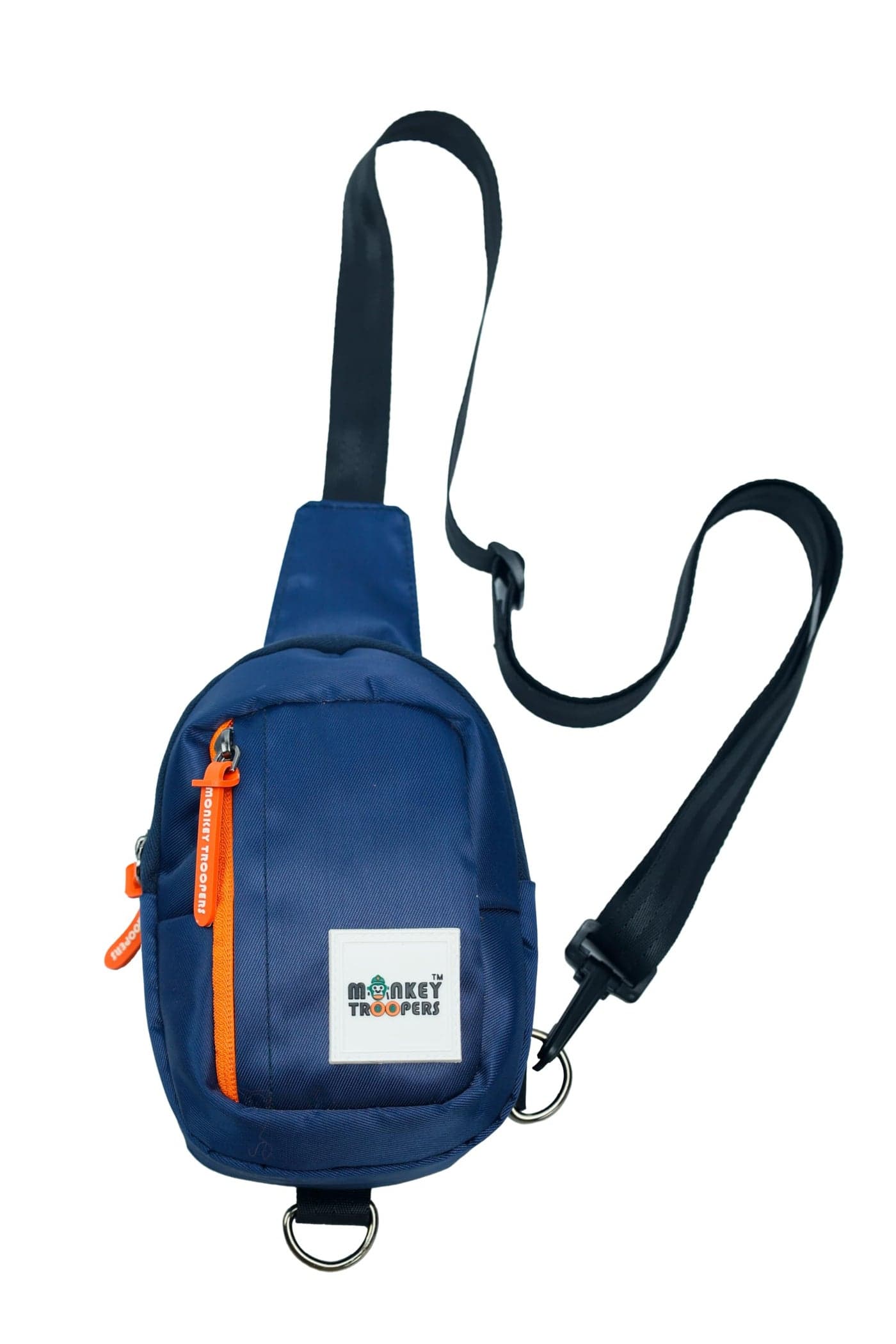 MONKEY TROOPERS Flip Crossbody Chest Bag Fanny Pack Lightweight & Tough, Spacious, Men Women, Water resistant, Quick-Access Pocket, 4L Capacity (Navy Blue)