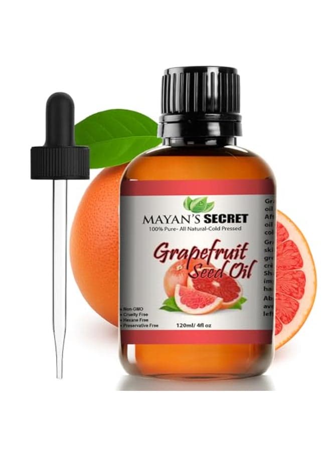 Mayans Secret 100 Pure Grapefruit Seed Oil Premium QualityUndilutedRefined Cold Pressed4 fl oz Glass Jar