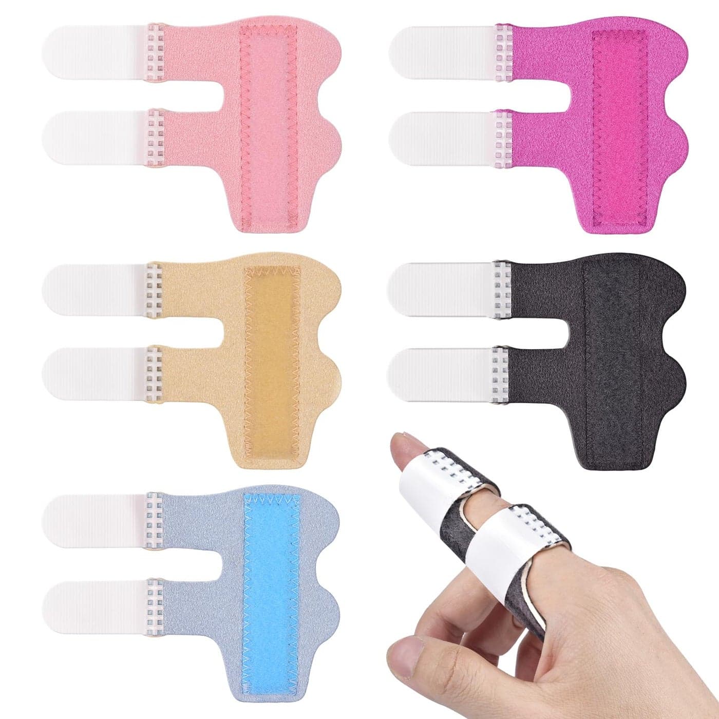 Finger Splint 5pcs Color Finger Brace Support Stabilizer for Index Middle Ring Fingers Straightening Arthritis Knuckle Immobilization