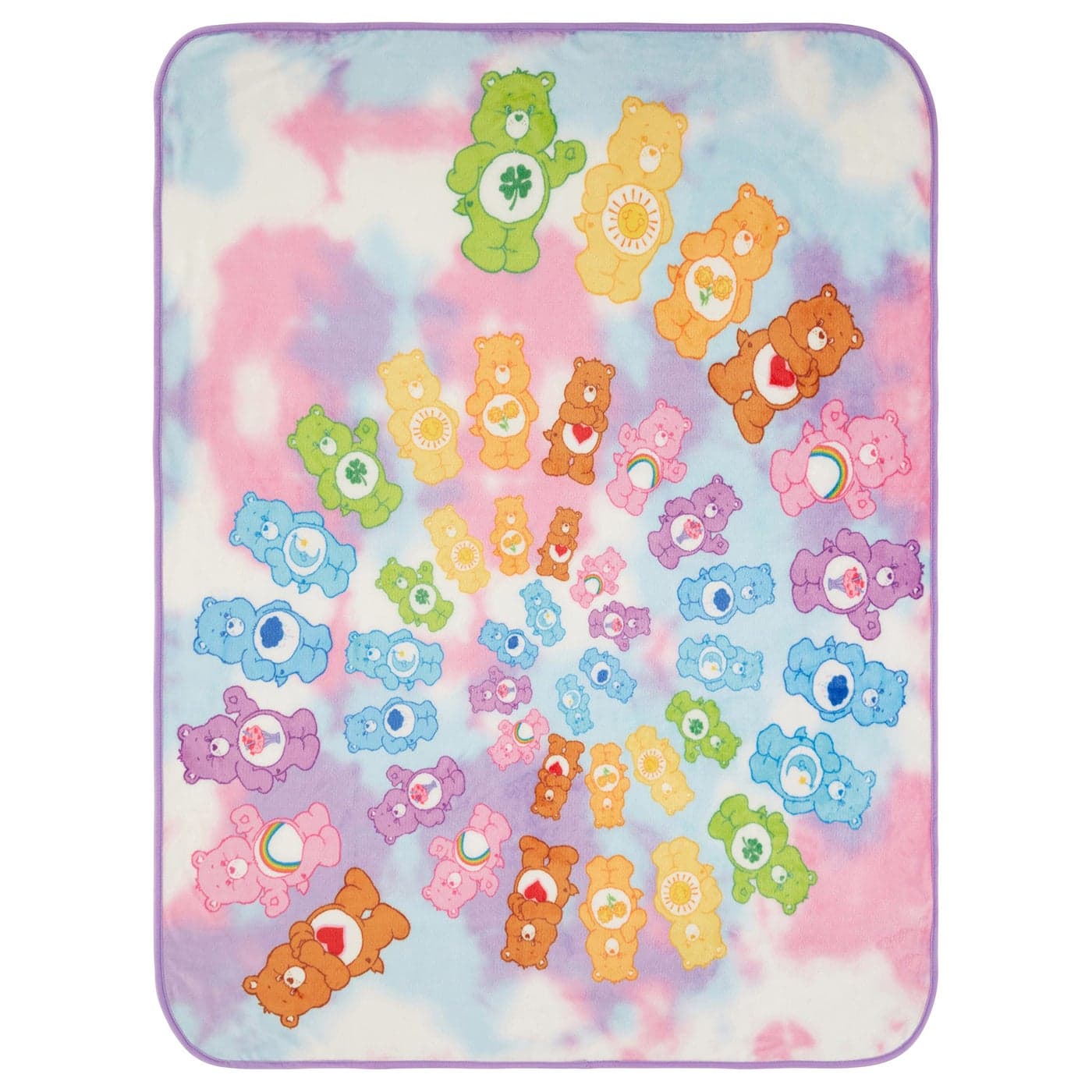 Care Bears Blanket Retro Classic Rainbow Swirl Cozy Warm Soft Fleece Throw Blanket 60x45 for Lap Couch Bed Home Decor