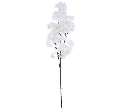 Fourwalls Artificial Decorative Peach Blossom Flower for dcor105 cm Tall White