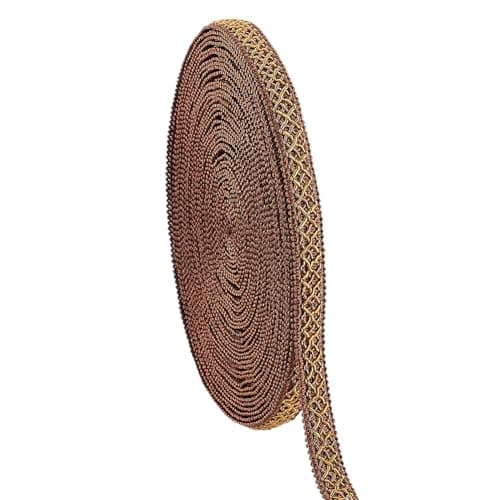 PH PandaHall 13 Yards Polyester Gimp Braid Trim 58 inch Polyester Fringe Trim Fabric Ribbon for Upholstery Costume DIY Crafts Jewelry Making Curtain Costume Decoration Coffee Color