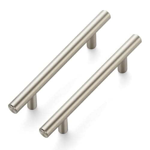 20 Pack Cabinet Handles with 3.75 Inch (96mm) Hole Center Brushed Nickel Cabinet Pulls Stainless Steel Drawer Pulls, Kitchen Knobs for Dresser Drawer, 6 Inch Overall Length