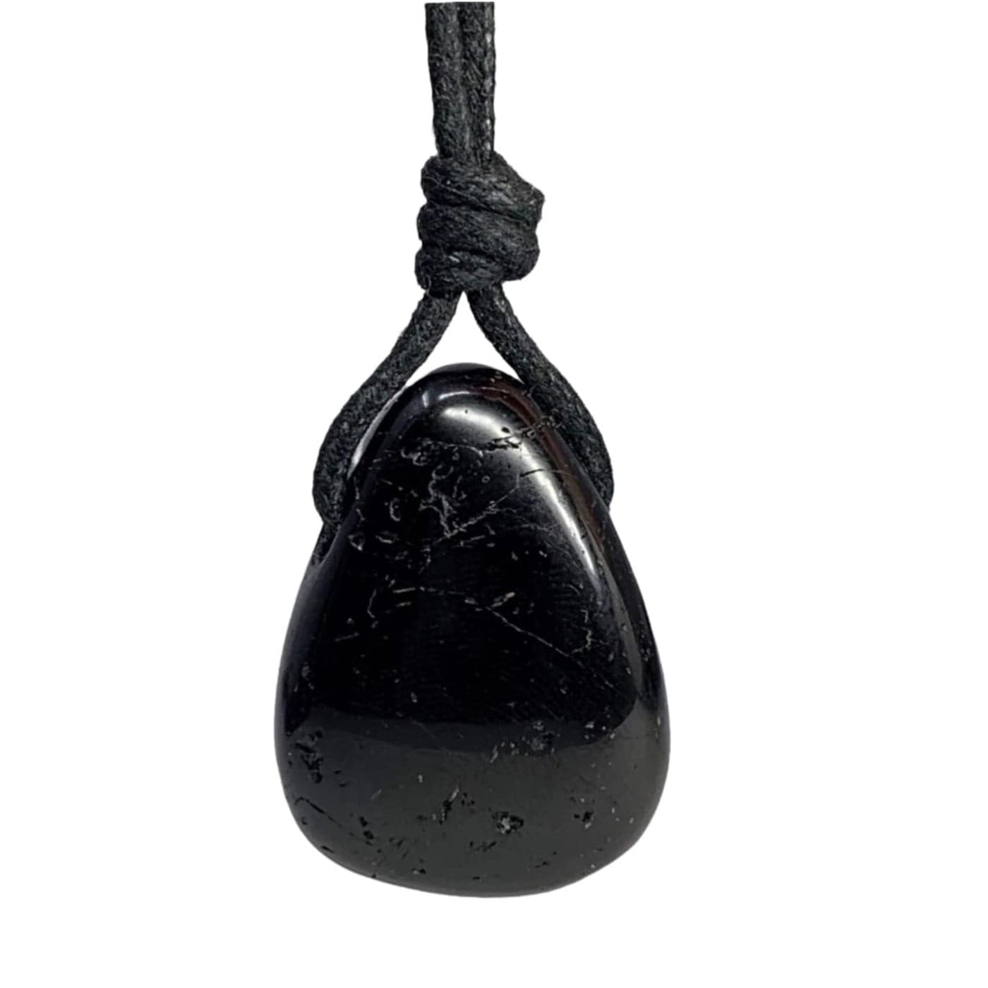 Natural Black Tourmaline Pendant Necklace Energy Shield Protection Jewelry Cord necklace Men Women