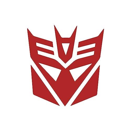 Decepticon Helmet Sticker Vinyl Decal Notebook Car Window Laptop 5x 475 Red