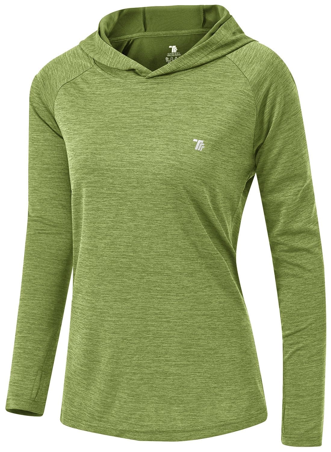 TBMPOY Womens UPF 50+ Sun Protection Hoodie Shirt Long Sleeve Fishing Hiking Outdoor UV Shirt Lightweight Fruit Green M