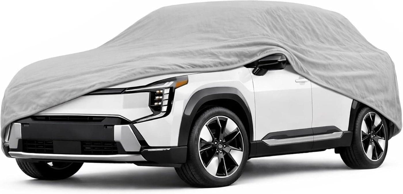 BDK SUV Van Cover - Universal Fit, Non Woven, Grey with Secure Lock (Fits up to 200")