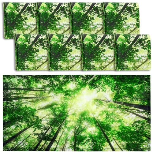 Patelai 8 Pack Fluorescent Light Covers for Classroom Ceiling 4 x 2 Feet Magnetic Light Covers Filter for Office School Drop Ceiling Supplies(Forest Style)