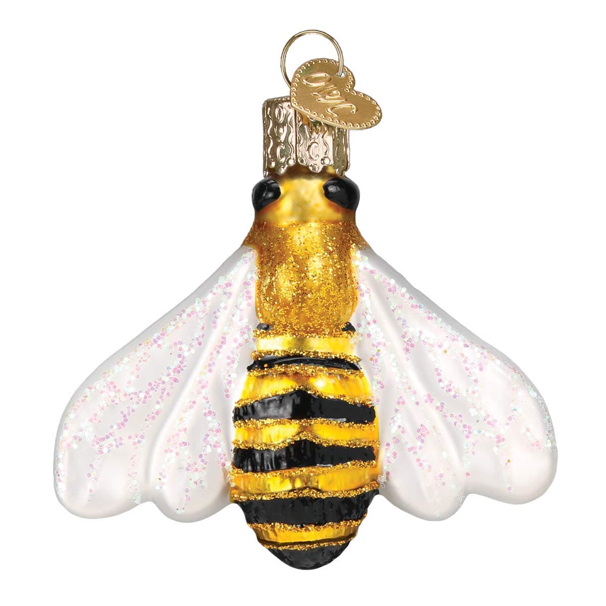 Old World Christmas Bee Collection Glass Blown Ornament for Christmas Tree Bee