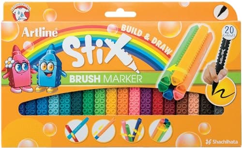 Artline Stix Brush Markers Assorted Color Set of 20
