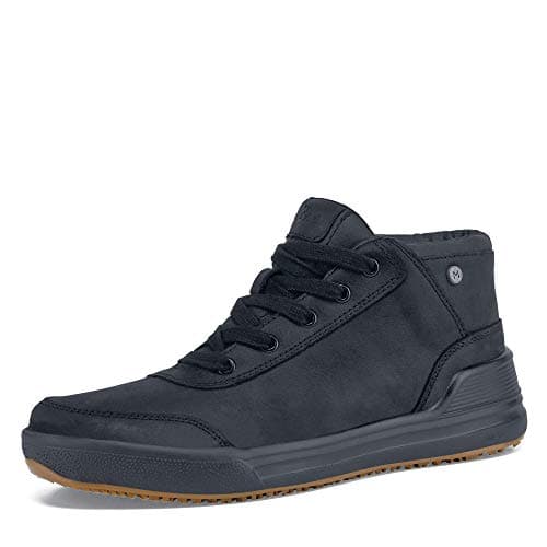 MOZO Men's Natural Slip Resistant, Chef Shoes, Black, 7