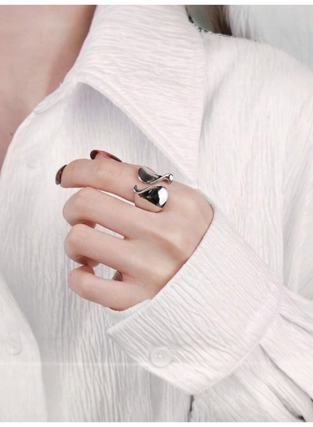 Elegant 925 Silver Plated Ring For Women One Size