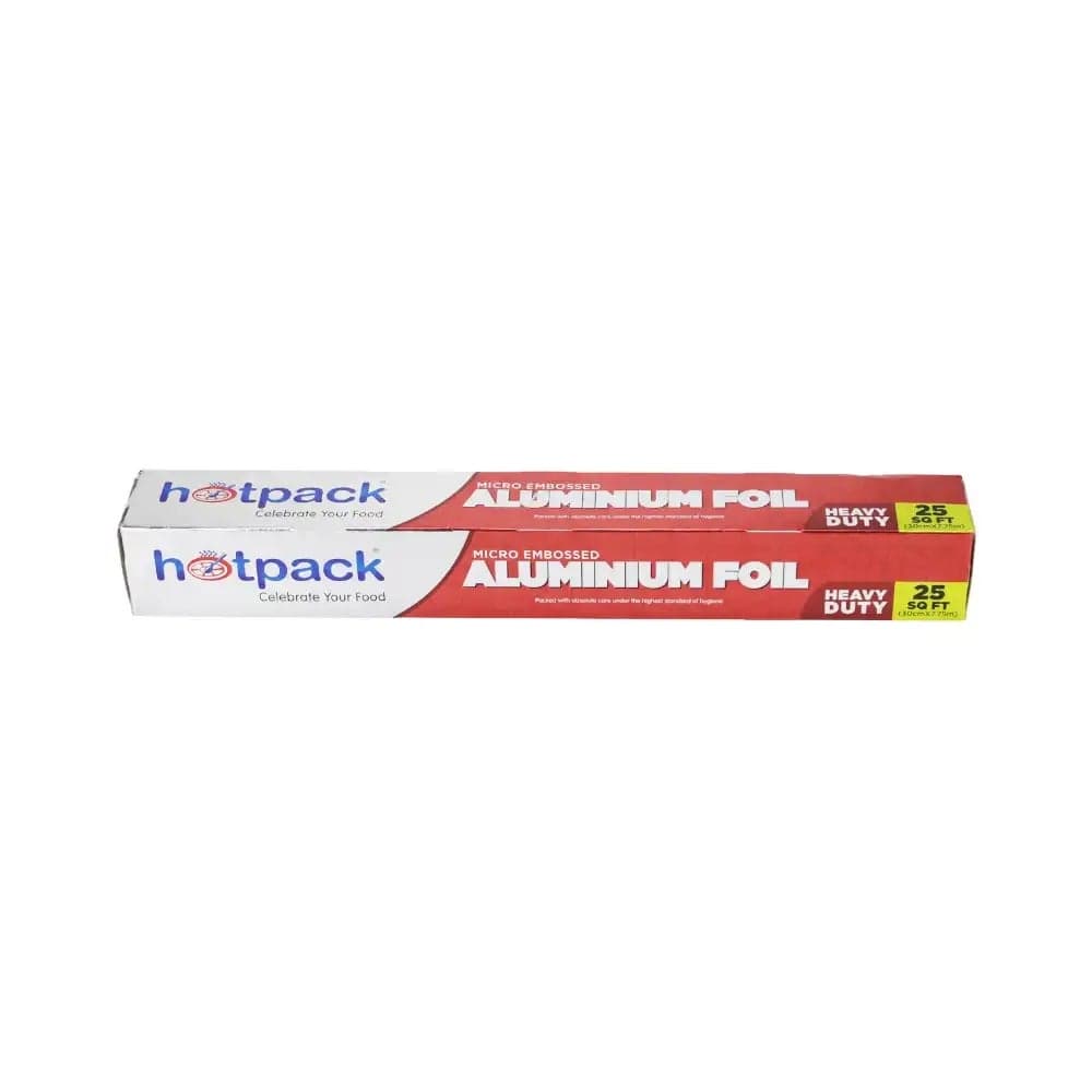 Hotpack Micro Embossed Aluminium Foil Paper For Wrapping Roasting Baking- 25 SQ FT