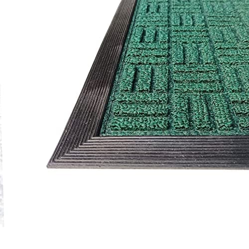 Mats Avenue Heavy Duty Door Mat Made of Poly Propylene and Rubber for Main Entrance, Kitchen, Wash Room and Living Room Wet Surface Bigger 45x75 CM Royal Green Checks Large