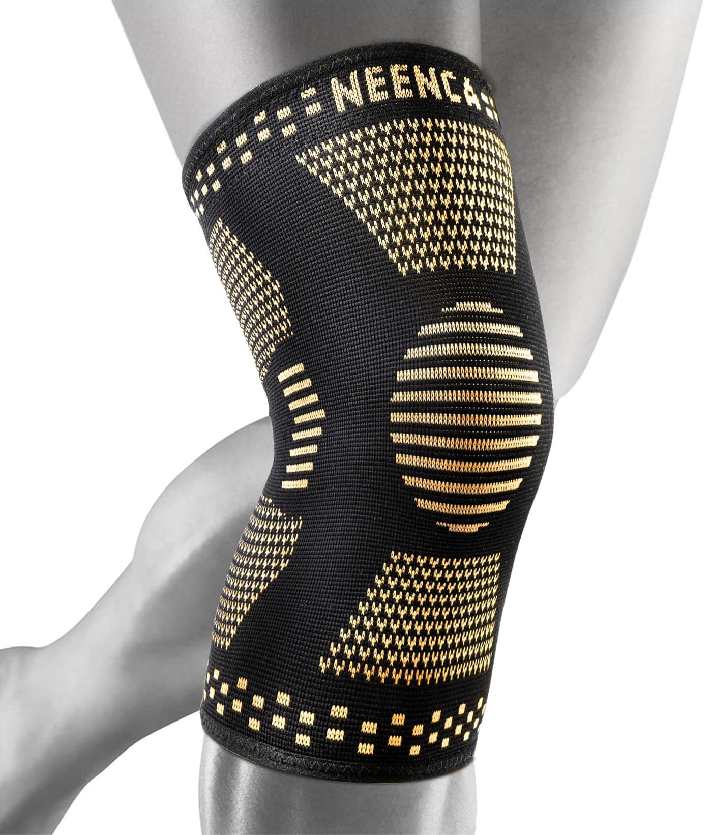 NEENCA Copper Knee Braces for Knee Pain Relief - 2 Pack Knee Sleeves Set, Knee Compression Sleeves with Copper Ions Infused Fiber for Sports, Workout, Arthritis, Meniscus Tear- FSA/HSA Eligible
