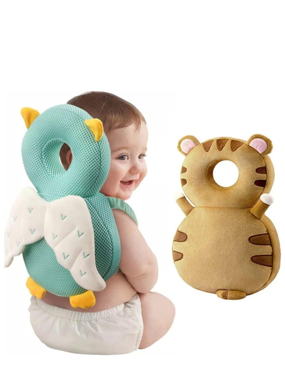 Baby Head Protector Toddlers Head Safety Pad Cushion Adjustable Backpack Baby Back Protection for Walking and Crawling for Age 5 to 24months Brown