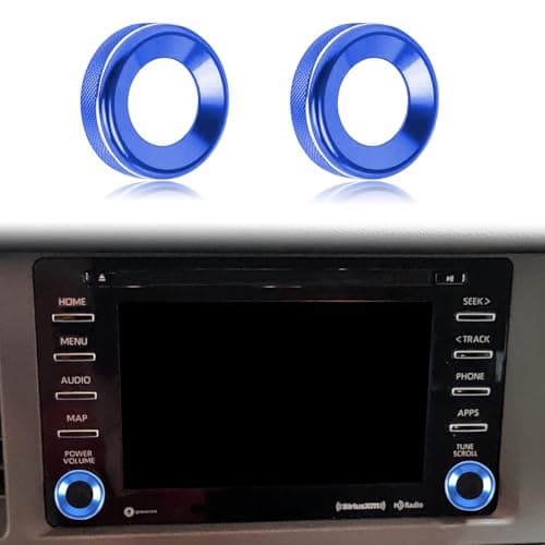 Tyifxom for Toyota CHRCamryCamry HybridCorollaCorolla HatchbackSiennaTacomaVenza 8inch or 7inch Touchscreen knob TrimsBlue