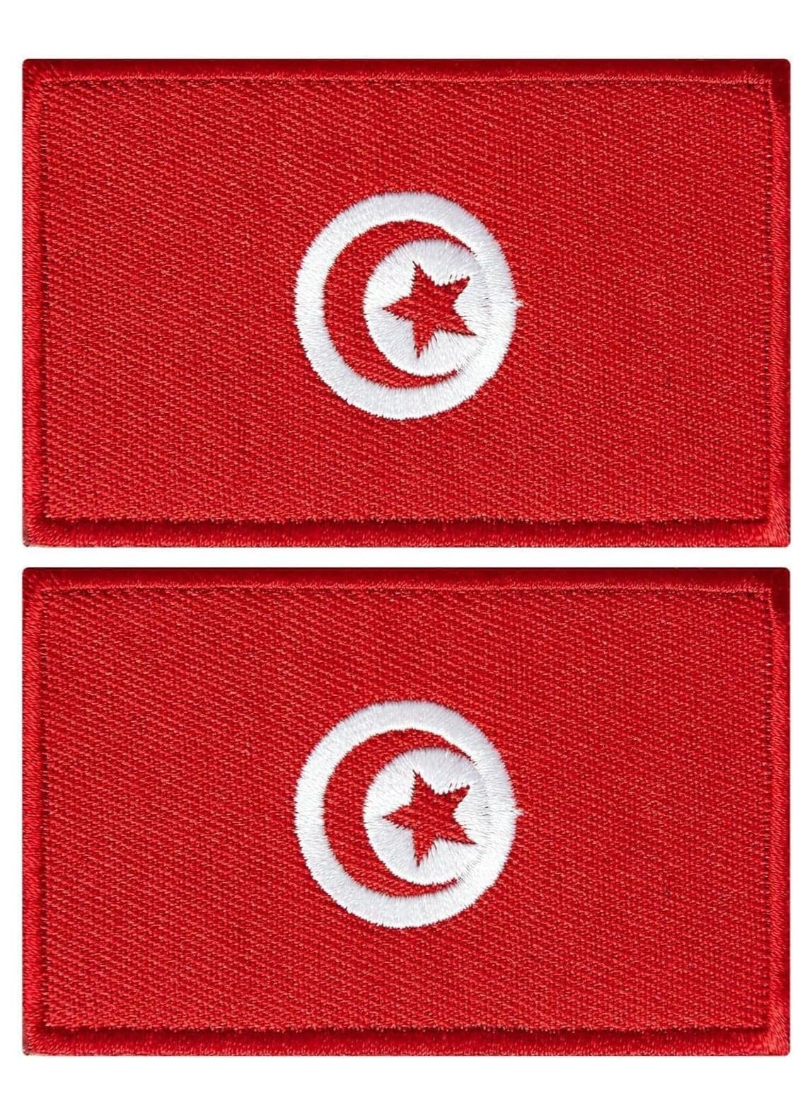Pack of 2pcs Embroidered Flag Patches - Perfect for Jackets - Backpackers - Travelers - Uniforms - Jeans and Hats - Tactical Embroidered Patches