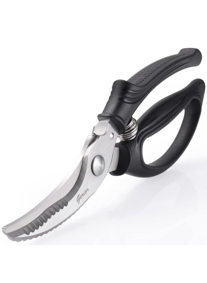 1 PC Professional Stainless Steel Kitchen Scissors - Poultry Bone Shears, Multi-Purpose Household Scissors For Cutting Chicken Fish Bones, BBQ, Vegetables, Cooked Food, Duck Fish