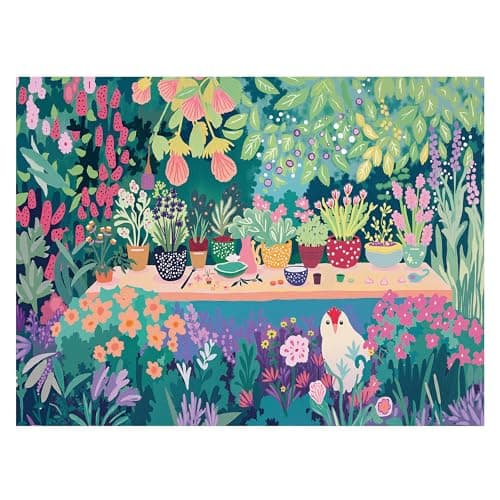 Graphinee Jigsaw Puzzles for Adults 1000 Pieces Plant Garden Puzzle Colorful as Home Wall Decor for Family Challenging Games
