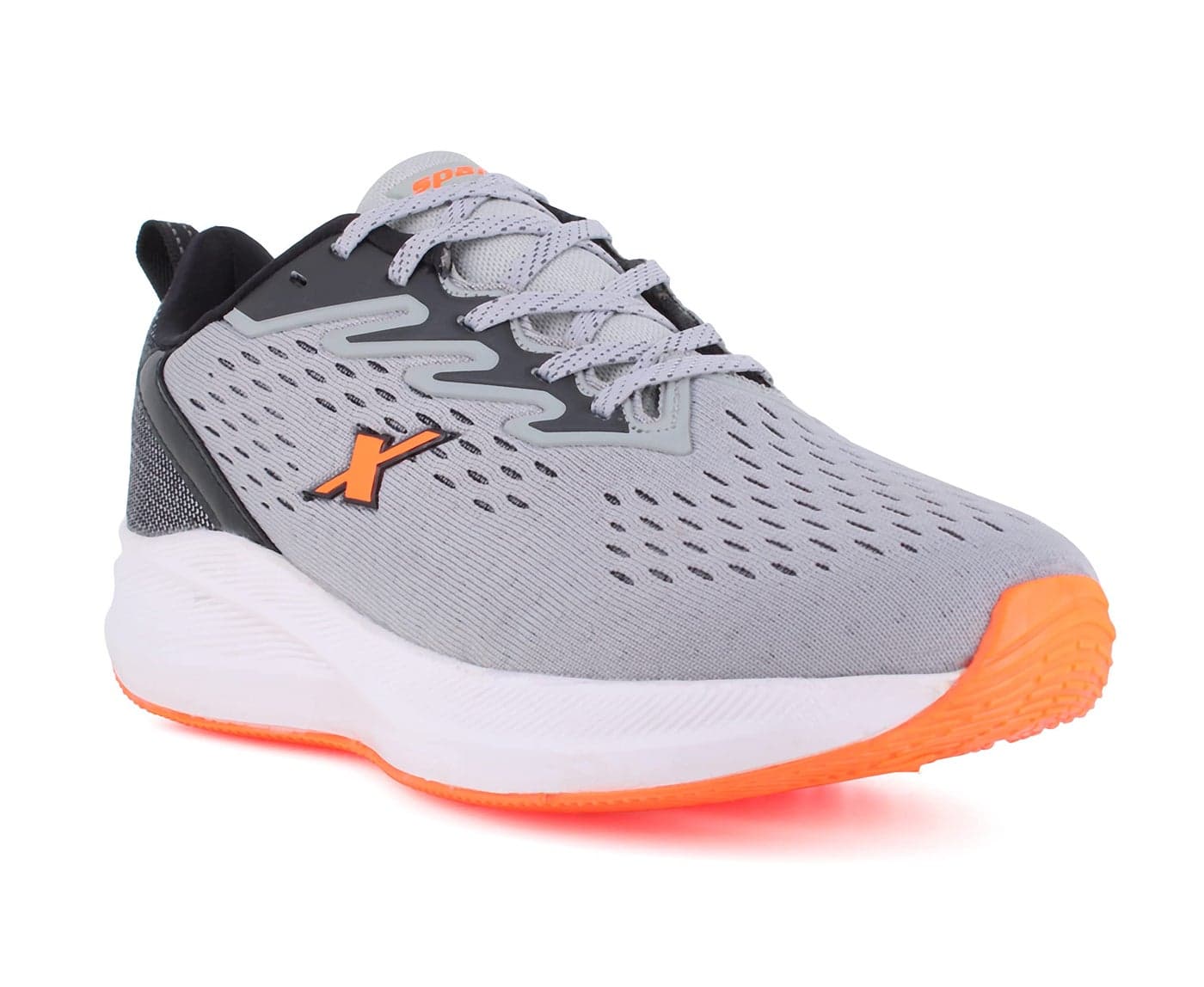 SPARX Men's Running Shoes, Grey Neon Orange, 10 UK, SX0704GGYNO0010
