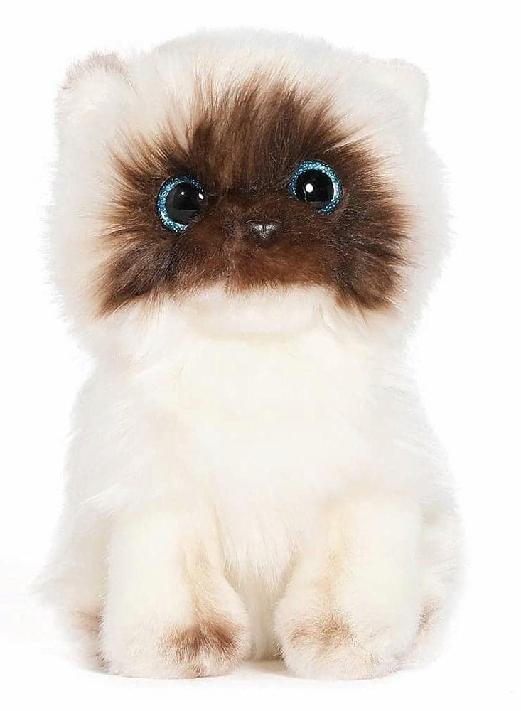 Realistic 10-Inch Siamese Cat Plush Toy - Soft Ragdoll Kitten Doll, Perfect Birthday Gift for Kids, Friends, and Cat Lovers. Adorable and Cuddly!