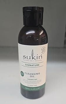Sukin Cleansing Oil Signature Natural Facial Cleanser for All Skin Types Skin Care Facial Cleansers Beauty Products Skin Cleanser Cleansing Oil for Face 125ml