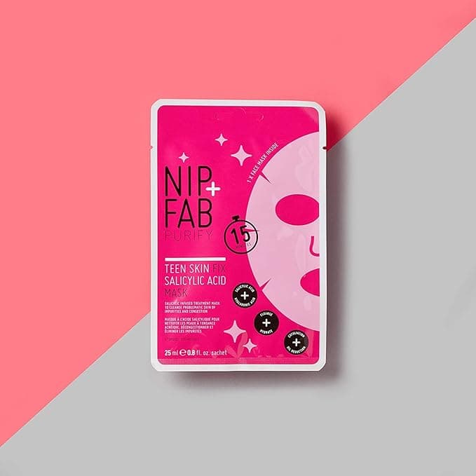 Nip Fab Salicylic Acid Fix Sheet Mask for Face with Salicylic Acid Hyaluronic Acid Lotus Flower BHA Facial Mask 24ml Pack of 2