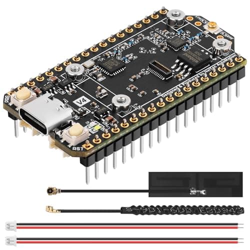 Meshnology ESP32 LoRa V4 Development Board Upgraded ESP32-S3 SX1262 LoRa Module WiFi Bluetooth 2MB PSRAM 16MB Flash Support GPS Solar with Antenna for Arduino Meshtastic LoRaWAN IOT