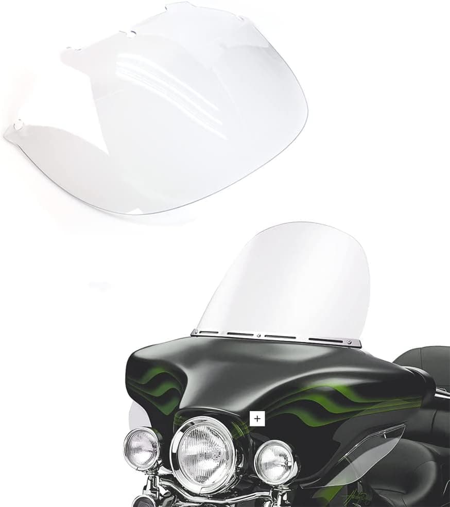WYNMOTO 13" Clear Windshield Windscreen for 1996-2013 Harley Davidson Touring Models