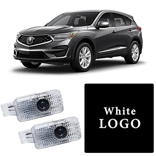 Jfsotls Never Fade Car LED Door Logo Projector Ghost Shadow Light, for RLX/MDX/ZDX/TLX/TL/RDX Series Accessories LED Laser Car Courtesy Step Light HD (White)