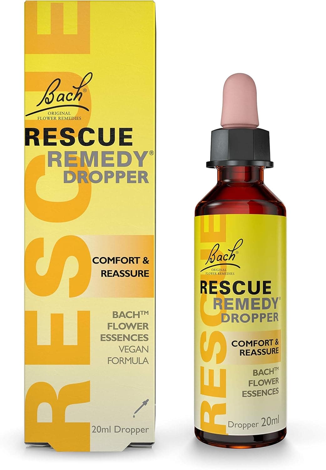 Rescue Remedy Dropper Daily Support for Stressful Moments Bach Original Flower Essences EasytoUse 20ml Dropper