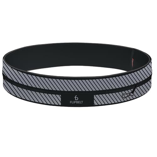 FlipBelt Reflective Running Belt Reflective Black, Extra Large
