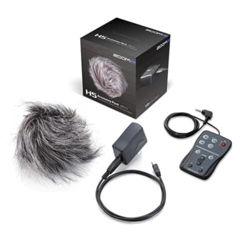 Zoom APH-5 Accessory Pack for H5 Recorder, Includes AD-17 AC Adapter, RCH-5 Wired Remote Controller, Hairy Windscreen, AD-17 USB AC Adapter, USB Cable
