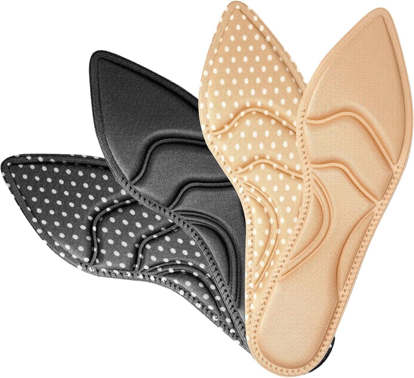 WLLHYF 4 Pairs High Heel Insoles, Shoe Inserts Breathable Shoe Pads Boot Inserts Foot Cushion Inserts Comfort Sponge Insert for Women Foot Pain, Heel Sore(Women US 4.5-8.5)