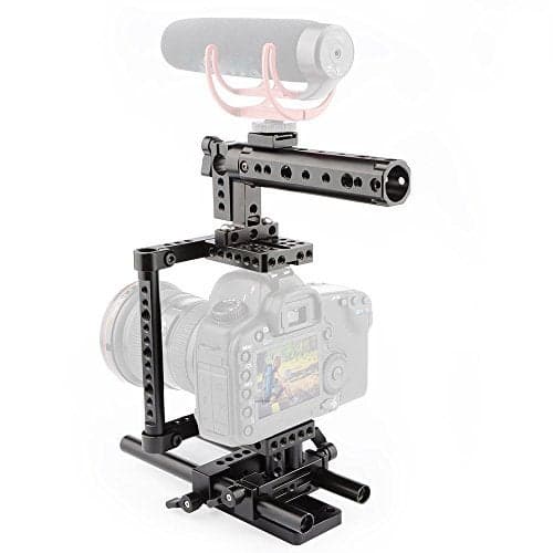 CAMVATE Camera Cage Rig Top Handle Tripod Mount Plate Compatible for Sony PanasonnicBlack 1136