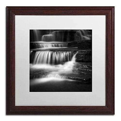 Trademark Fine Art Cascade by Dave MacVicar Wood Frame, 16 by 16", White Matte
