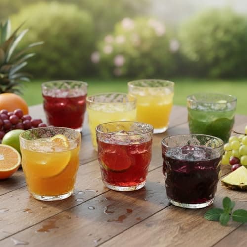 Ash & Roh® 300 ML Glacier Cup, Frosted Wine Glass Water Cup,for Home Office &Bar Scotch, Cocktails Juice Drinking (Pack of 8)
