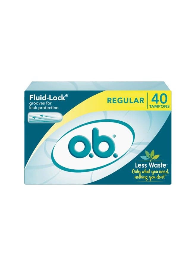 Tampons No Applicator, Unscented - 40ct | Applicator-Free Tampons Regular, Feminine Care, ob Tampon Regular, Period Products