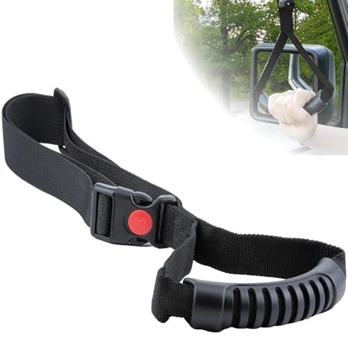 ecocstm Car Adjustable Grab Handles Car Handle Assist Safety Handle Portable Vehicle Support Grab Bar for Trucks SUVs Vans Cars and ATVs Black