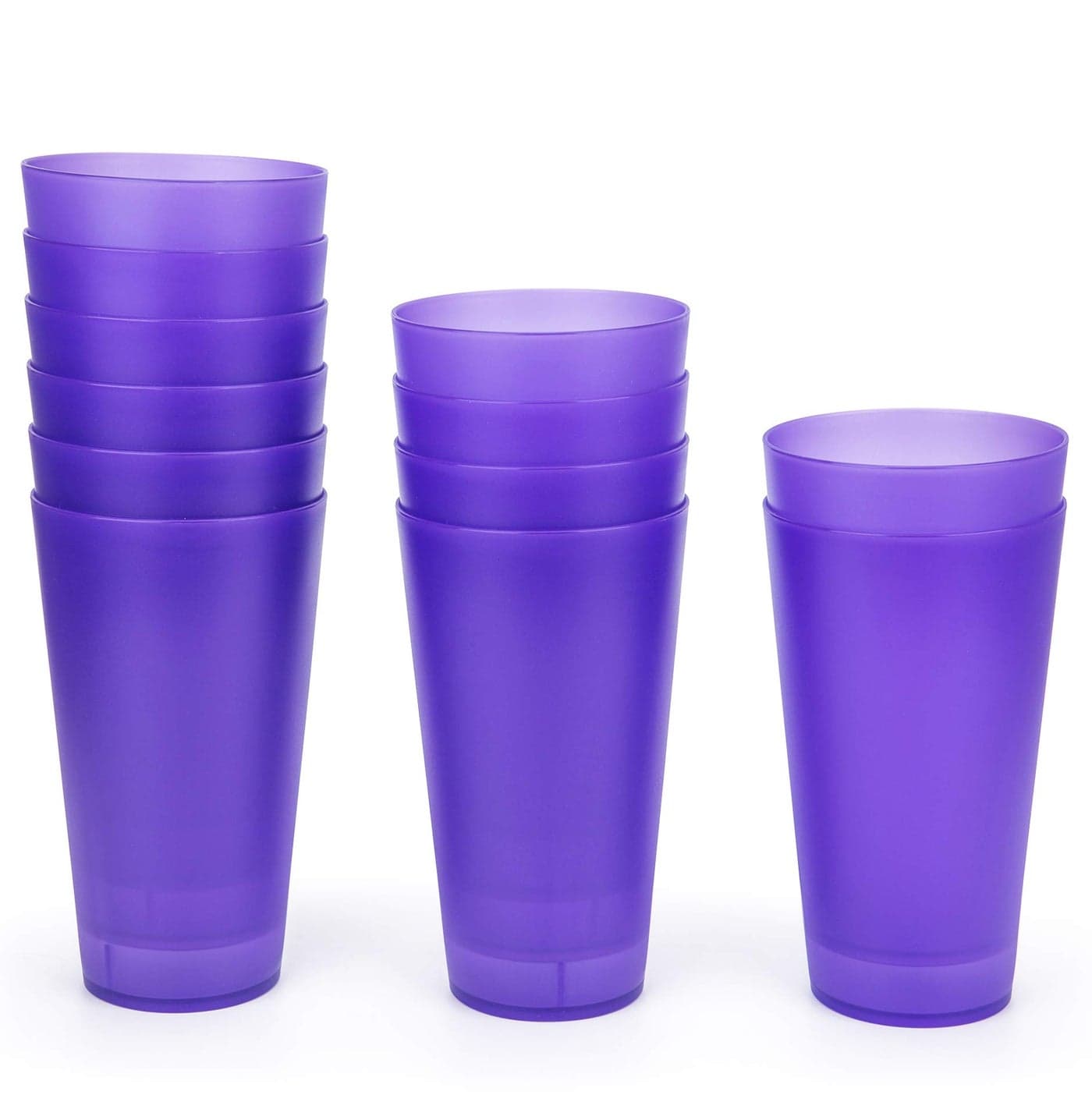 KXWARE 32ounce Plastic TumblersLarge Drinking GlassesParty CupsIced Tea Glasses Set of 12 Purple Unbreakable Dishwasher Safe BPA Free